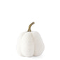 5.5" FUZZY WHITE KNIT GOURD