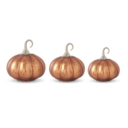 COPPER GLASS PUMPKINS