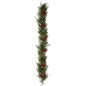 72" PINE CEDAR MIX & RED BERRY GARLAND