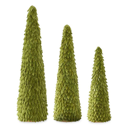 DARK GREEN PETAL LEAF CONE TREES