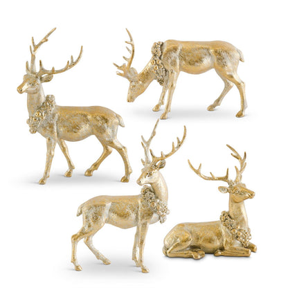 ANTIQUE GOLD RESIN DEER