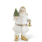 7.5" SANTA W/TREES & BELL