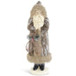 17" BROWN FUR TRIM SANTA W/SNOWSHOES