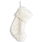 22" CREAM FAUX FUR STOCKING