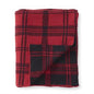 RED & BLACK PLAID THROW BLANKET