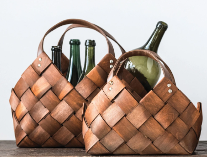 RICH BROWN WOVEN BASKETS