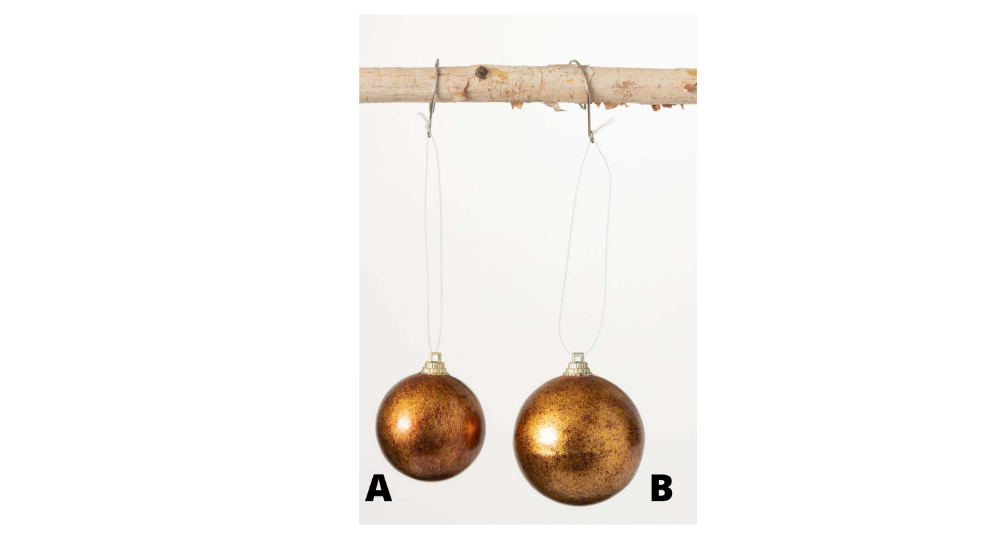 BURNISHED BALL ORNAMENT