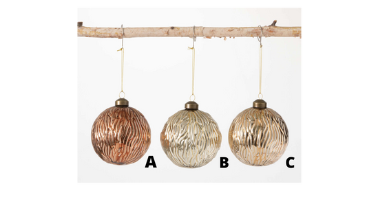 GILDED TEXTURED BALL ORNAMENT