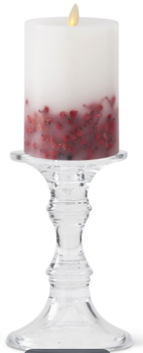 CANDLEHOLDER & RED BERRY LUMINARA CANDLE