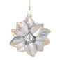 GLASS POINSETTIA ORNAMENT