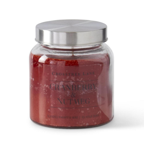 CRANBERRY AND NUTMEG SCENTED CANDLE