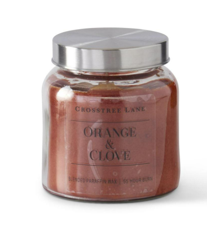 ORANGE AND CLOVE SCENTED CANDLE