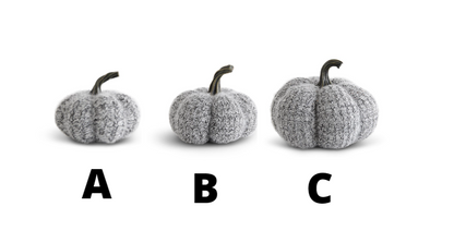 BLACK & WHITE KNIT PUMPKIN