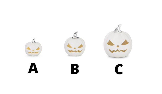 WHITE CERAMIC LED JACK O LANTERN Allure   Abcwhitejackolntrn 