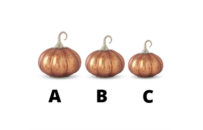 COPPER GLASS PUMPKINS