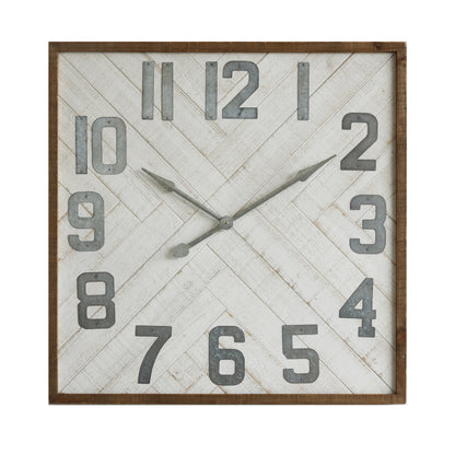 WOOD & METAL WALL CLOCK