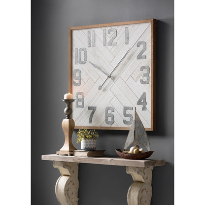 WOOD & METAL WALL CLOCK