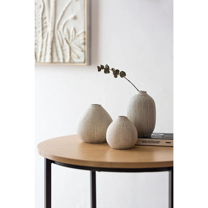 STONEWARE TEXTURED VASES