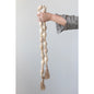 WOOD BEAD GARLAND W/ JUTE TASSEL