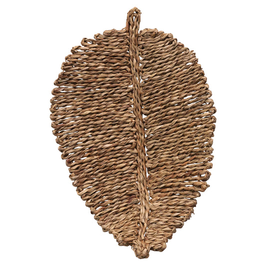 WOVEN SEAGRASS LEAF SHAPED PLACEMAT