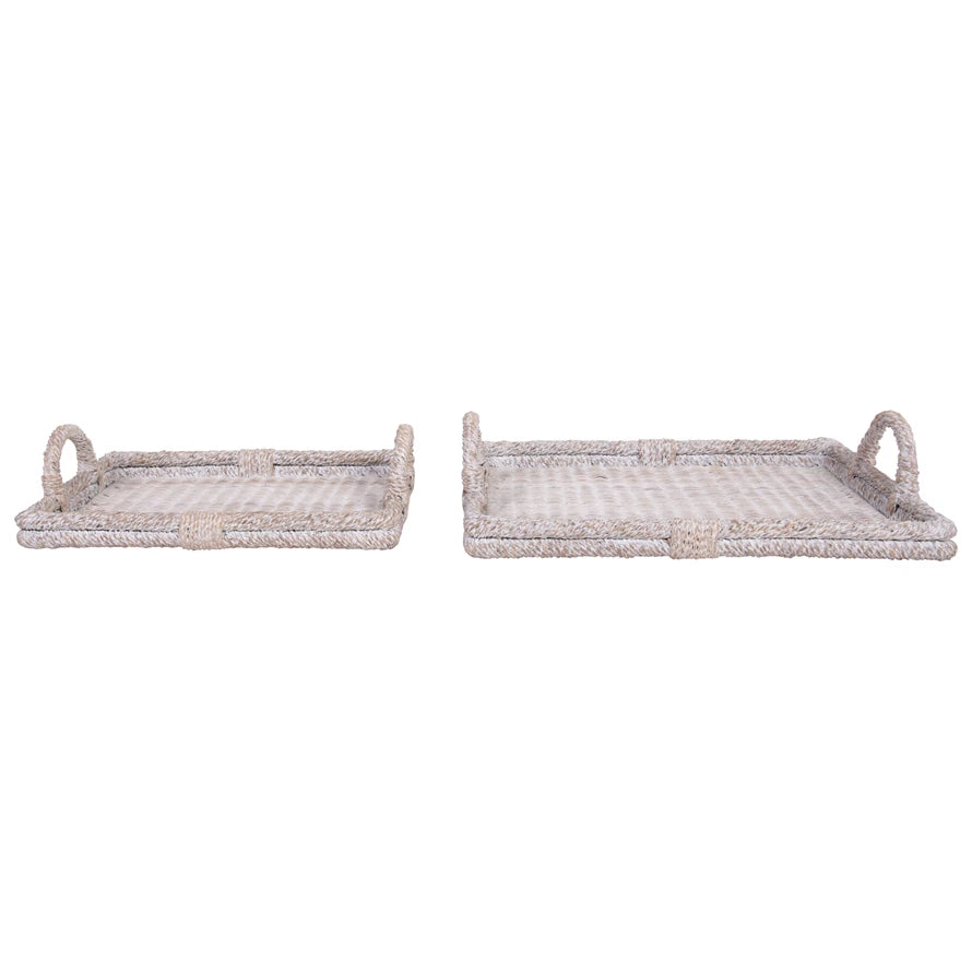 RATTAN TRAY WITH HANDLES