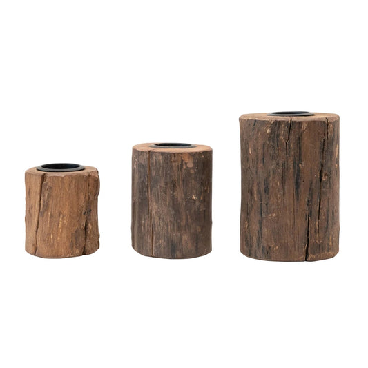 RECLAIMED WOOD TEALIGHT HOLDERS