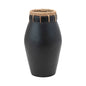 TERRA-COTTA VASE WITH RATTAN STITCHING