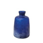 SAND BLASTED COBALT GLASS VASE