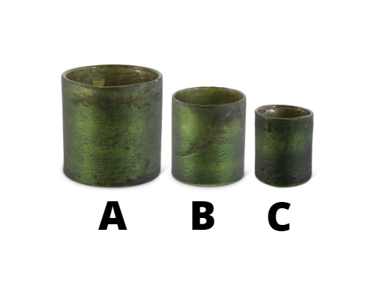 OLIVE GREEN MATTE GLASS CONTAINERS