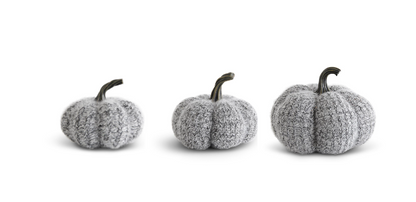 BLACK & WHITE KNIT PUMPKIN