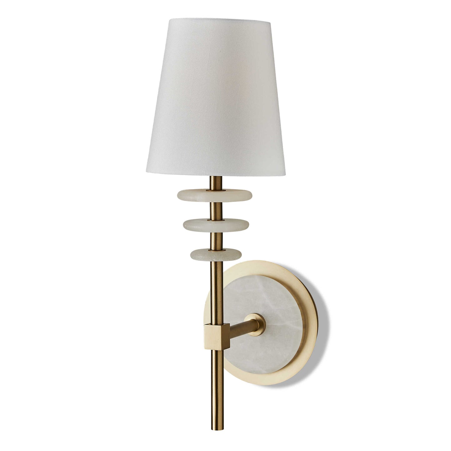 ALABASTER TORCH WALL SCONCE