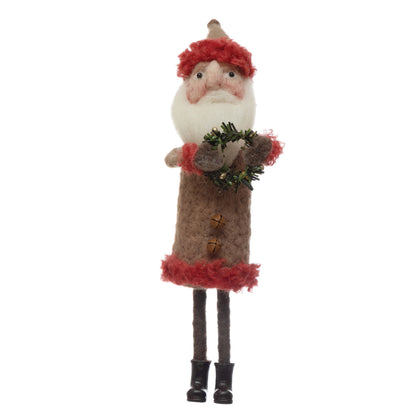 FELT SANTA WITH WREATH